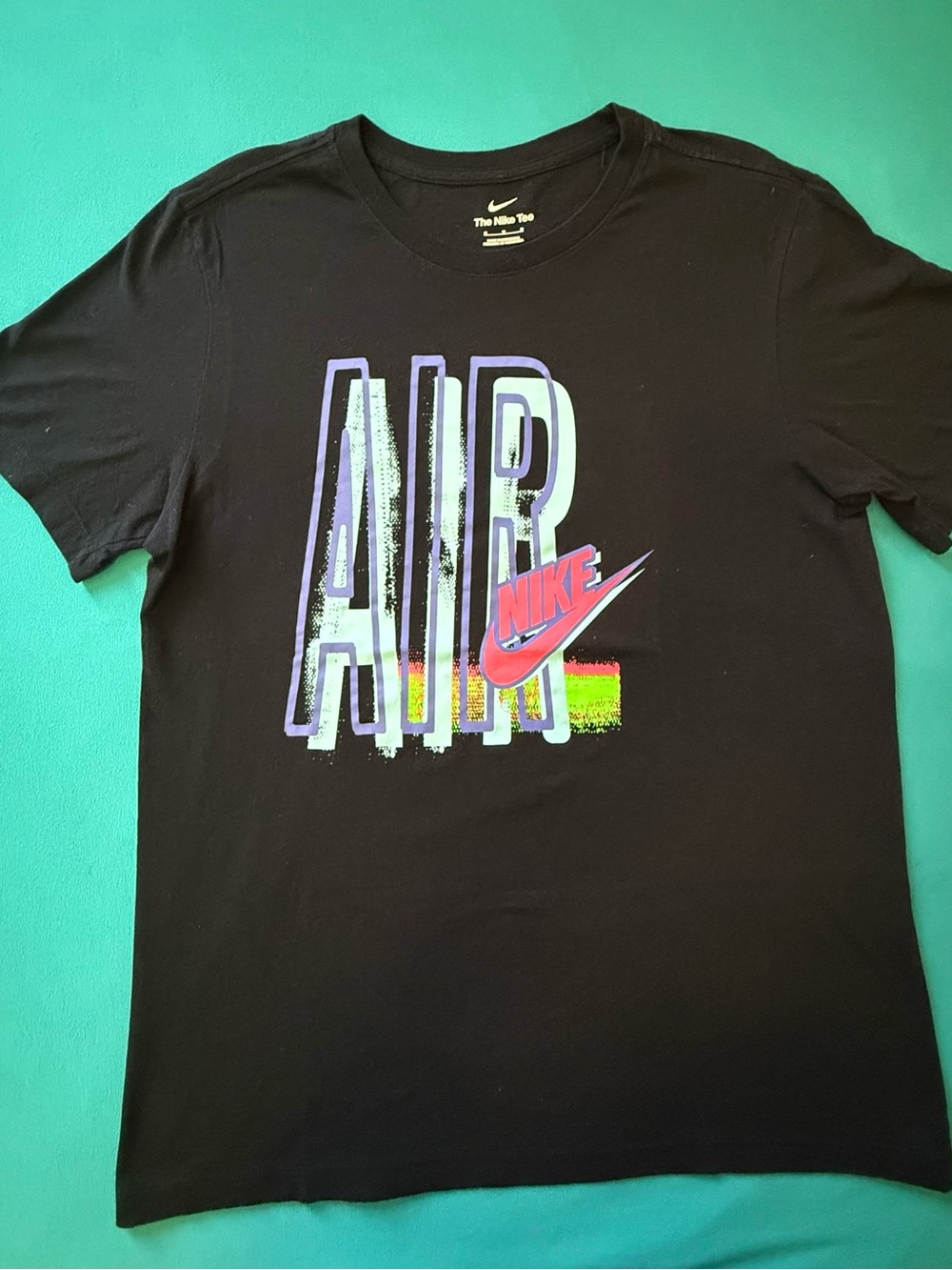 Nike Black T‑Shirt Wall Art with Neon Accents